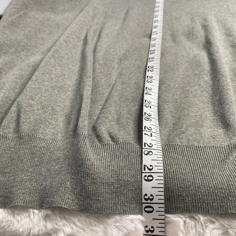 Polo Ralph Lauren Mens 2XLT Tall‎ Pima Cotton V-Neck Sweater Heather Green Grey